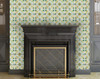 5" X 5" Green Yellow Melo Peel and Stick Tiles