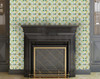 6" X 6" Green Yellow Melo Peel and Stick Tiles
