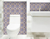 4" X 4" Blue Taupe Nova Removable Peel And Stick Tiles