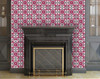 4" X 4" Rosa Pink Lea Removable Peel And Stick Tiles