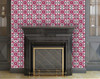 7" X 7" Rosa Pink Lea Removable Peel and Stick Tiles