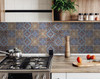 5" X 5" Blue Warm Tones Mosaic Peel and Stick Tiles