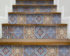 5" X 5" Blue Warm Tones Mosaic Peel and Stick Tiles