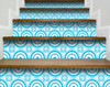 4" X 4" Aqua Gerber Removable Peel And Stick Tiles