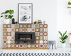 5" x 5" Retro Orange Mosaic Peel and Stick Removable Tiles