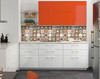 5" x 5" Retro Orange Mosaic Peel and Stick Removable Tiles