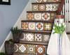 6" x 6" Retro Orange Mosaic Peel and Stick Removable Tiles