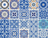 4" x 4" Blue and Aqua Pop Mosaic Peel and Stick Removable Tiles