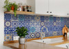 8" x 8" Blue and Aqua Pop Mosaic Peel and Stick Removable Tiles