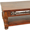 Brown Rectangular Wooden Coffee Table