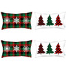 Set of 4 Christmas Plaid Lumbar Decorative Pillows