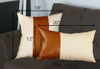 Set of 2 Brown and White Modern Throw Pillow Covers