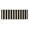 2' x 6' Black and Tan Wide Stripe Washable Runner Rug