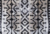 2' x 6' Black and Gray Aztec Washable Runner Rug