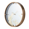 Modern Minimal 16" Gold and Mirror Round Wall Clock