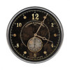 18" Vintage Look Black Wall Clock