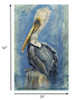 Blue Watercolor Pelican Wall Art