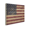 26" Striking USA Flag Wood Plank Wall Art