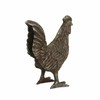 Rustic Gray Cast Iron Rooster Sculpture