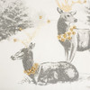 Gray Reindeer with Gold Decorative Throw Pillow