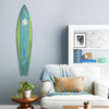 Rustic Aqua and Green Surfboard Wall Décor