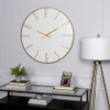 Minimalist White and Gold Wall Clock