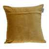 Luxe Velvet Mustard Yellow Beaded Throw Pillow