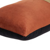 Brown Gold and Black Tufted Velvet Lumbar Pillow