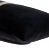 Black Gold and Blue Tufted Velvet Lumbar Pillow