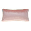 Reversible Ivory and Pink Lumbar Velvet Throw Pillow