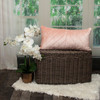 Quilted Velvet Arrows Pink Decorative Lumbar Pillow