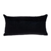 Quilted Velvet Arrows Black Decorative Lumbar Pillow