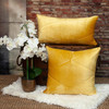 Quilted Yellow Velvet Lumbar Throw Pillow