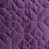 Purple Quilted Velvet Geo Decorative Throw Pillow