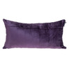 Purple Quilted Velvet Geo Lumbar Decorative Pillow