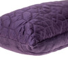 Purple Quilted Velvet Geo Lumbar Decorative Pillow