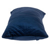 Navy Quilted Diamonds Velvet Solid Color Lumbar Pillow