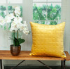 Yellow Quilted Decorative Throw Pillow