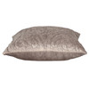 Taupe Quilted Velvet Square Throw Pillow