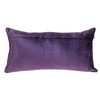 Purple Quilted Velvet Lumbar Throw Pillow