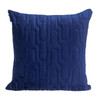 Geometric Lush Quilted Blue Throw Pillow