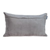 Taupe Tufted Velvet Quilted Lumbar Throw Pillow