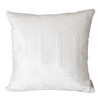 Quilted Velvet White Square Throw Pillow