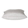 Transitional White Quilted Throw Pillow