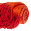 Luxury Orange and Red Handloomed Throw Blanket