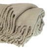 Luxury  Beige Handloomed Throw Blanket