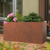 39" Mod Earthy Rust Color Designer Metal Planter Box