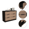 Modern Rustic Black and Natural Dresser