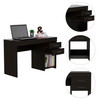 Deon Black Two Drawer Computer Desk