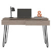 Roxy Light Gray Computer Desk with Two Drawers